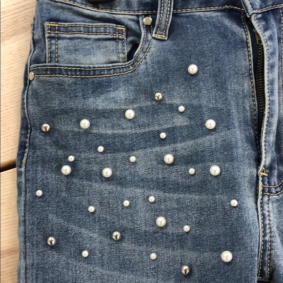 Frank Lyman Pearl Embellished Denim - Picture 3 of 8